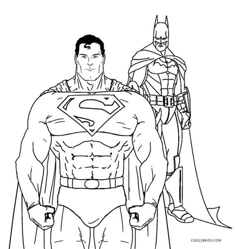 Coloriage A Imprimer Batman Et Superman
